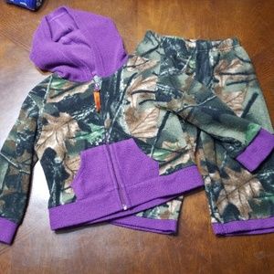 Girls camo fleece outfit